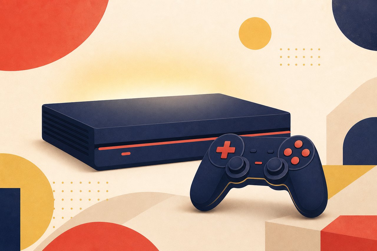 Editorial illustration — Konsolen: Spielkonsolen, Controller und Spielebundles — Bundle-Aktionen, Preisrahmen und Lebenszyklus-Tipps.